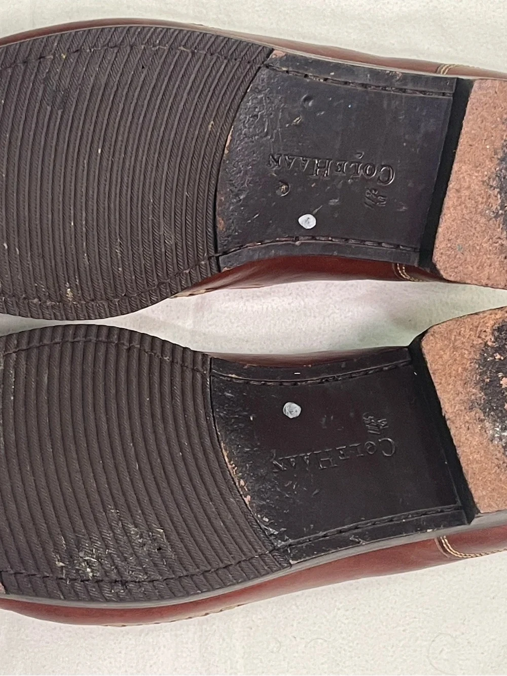 Cole Haan Men's Chestnut Brown Leather Penny Loafers